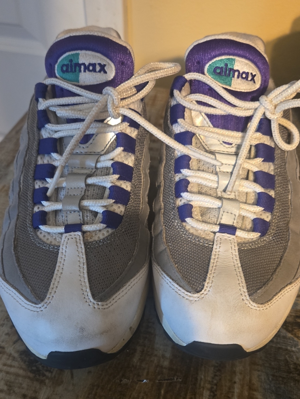 Nike Air Max Kids Sneakers in White, Gray & Purple